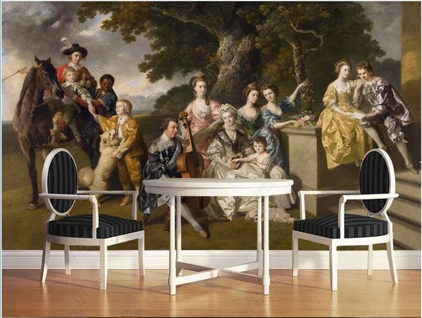 

3d p wallpaper custom mural european classical character noble outing oil painting home decor in the living room 3d wall murals wallpapers f