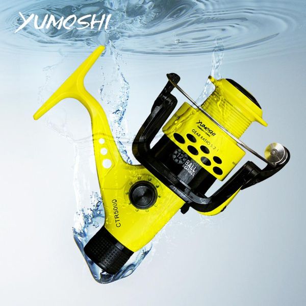 

fishing reel ctr2000-7000 5.5:1 foldable arm rocker spinning lightweight rear drag spool accessories baitcasting reels