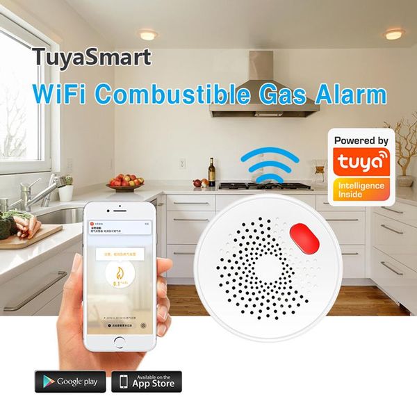 

smart home control wifi gas lpg leak sensor alarm fire security detector tuya/smart life app safety leakage