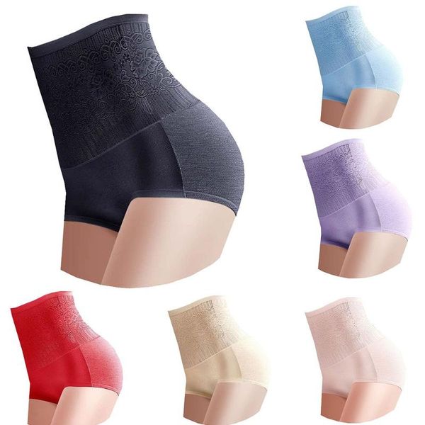 

women's panties high waisted body shaper shorts shapewear for women tummy control thigh slimming technology buttocks belly-up, Black;pink