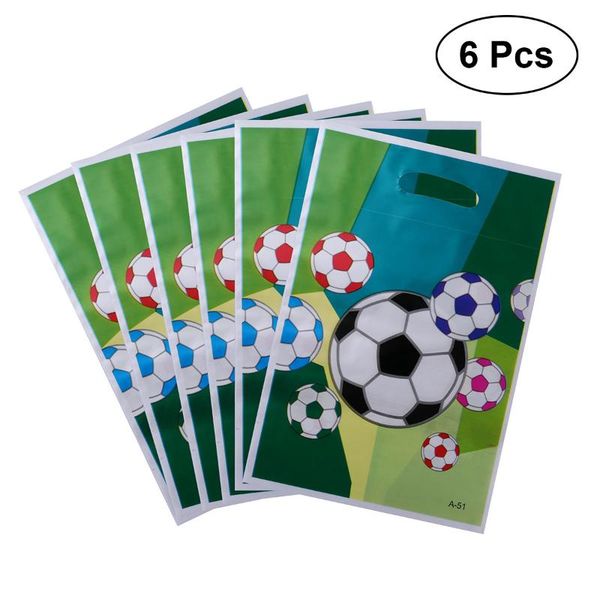 

gift wrap 6pcs bags decorative party favor soccer theme treat for kid's birthday