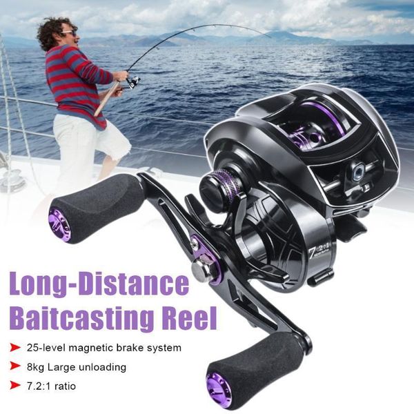 

baitcasting reels reel 8kg drag 12+1bb 7.2:1 high speed ratio metal spool magnetic brake system bass fishing accessories