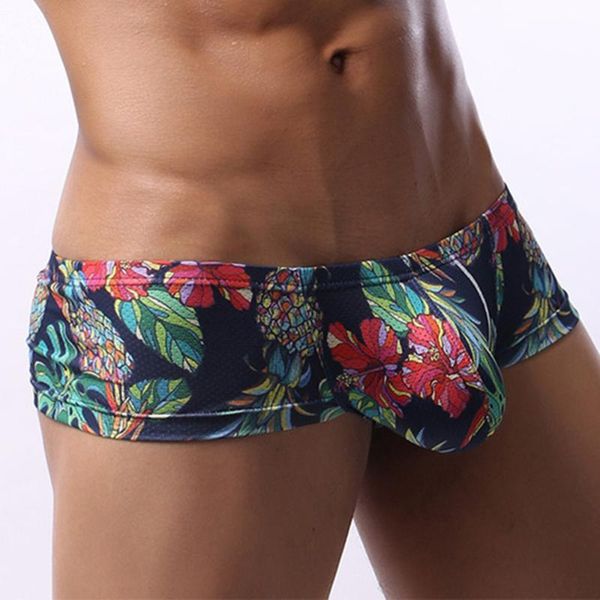 

underpants boxer men printed briefs bulge pouch low rise underwear cotton cuecas masculina panties male underpant boxershorts a50, Black;white