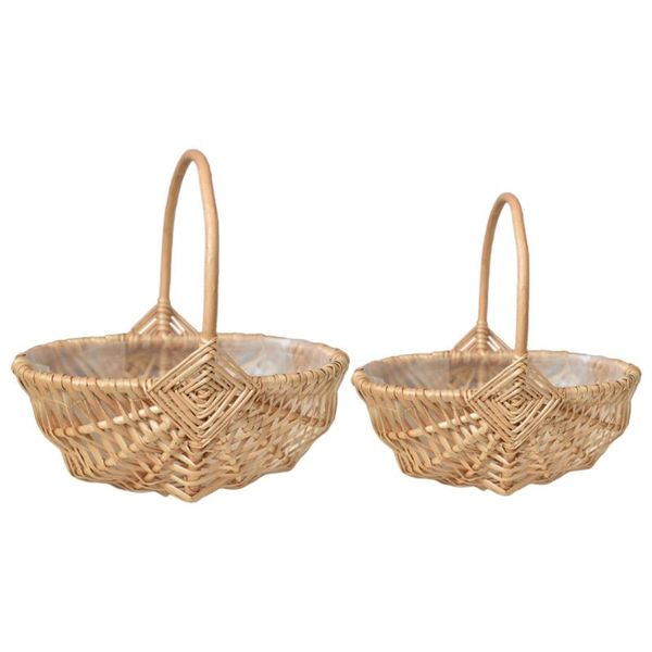 

other garden supplies 2pcs flower baskets girl wedding party storage