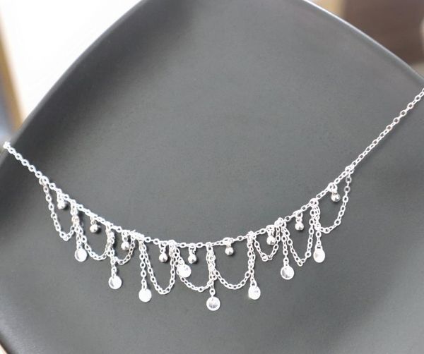 

fairy necklace crown water drop tassel chain fashion queen temperament chokers, Golden;silver