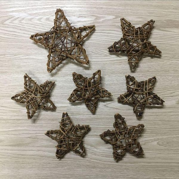 

decorative flowers & wreaths christmas diy decoration rattan five-pointed star hand woven vine for home party wall hanging ornaments materia