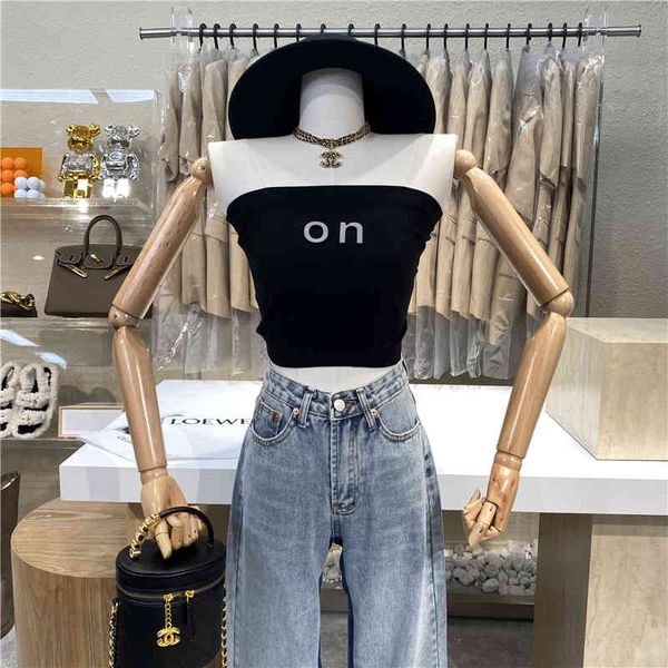

tanks nicho design 2021 reflective vest letters off wear strapless paragraph short show hilum wrapped tank, White