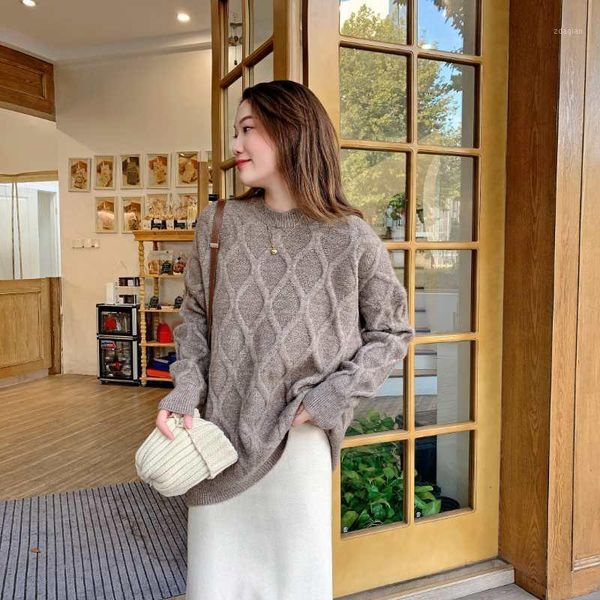

autumn winter women sweater fashion round neck korean style soild color female loose casual kintted basic women's sweaters, White;black