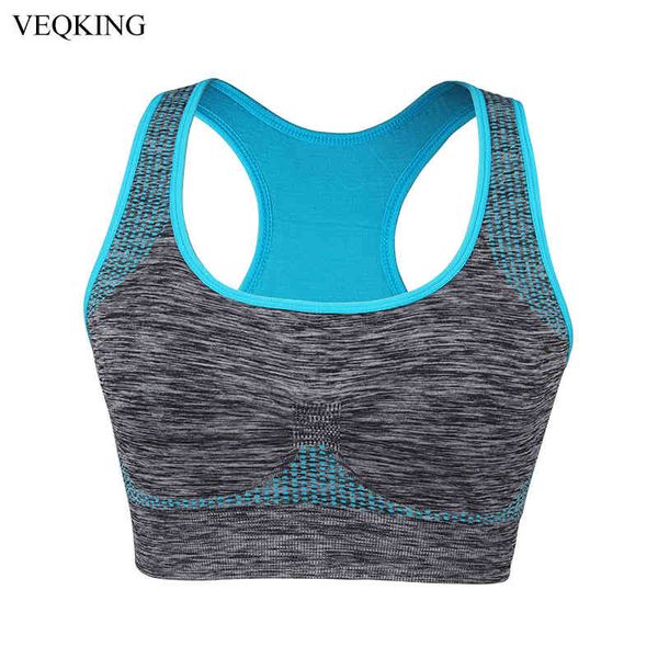 

veqking women professional sports bra padded push up shockproof seamless wire workout training gym fitness top