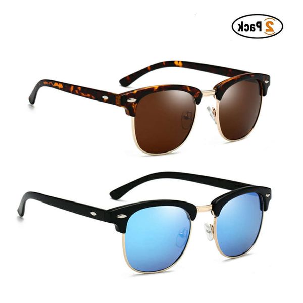 

sunglasses fashionable sun frames rimless polarized sunglasses men women retro brand designer semi sun glasses classic driving shade uv4001, Black