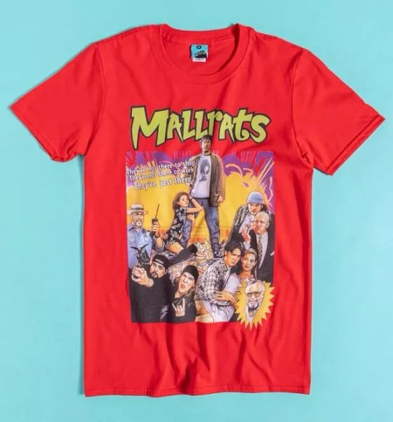

mallrats movie poster red t-shirt, White;black