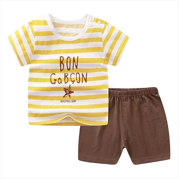 

2 3 4 5 6 years old baby t shirt shorts pieces set kids summer suit boys short sleeve girl, White