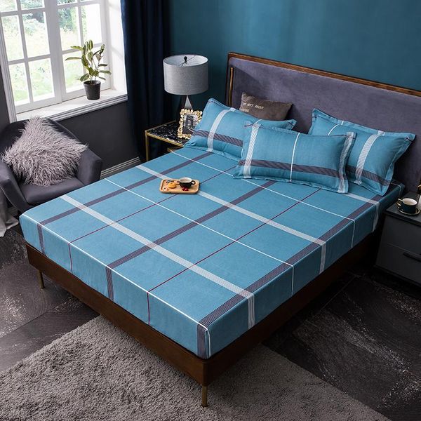

sheets & sets 1 piece of elastic bed sheet green set simple style plant cashmere extra large sheet180x200 home textile