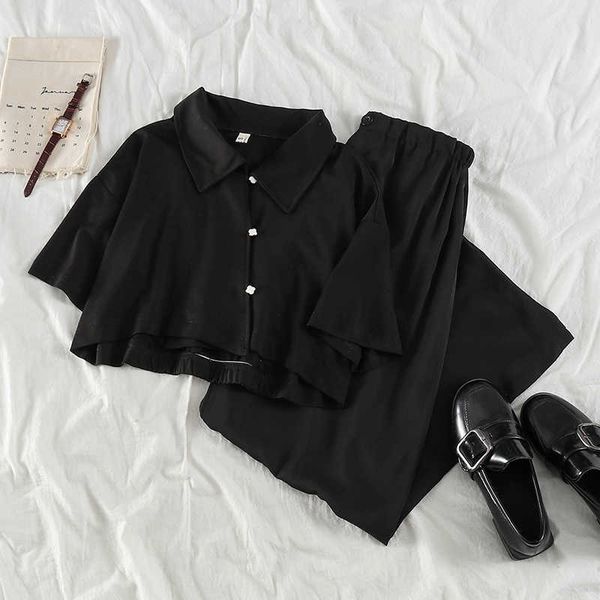 

summer short blazer and pants women 2 piece set korean women suit sets style female outfits 210707, White
