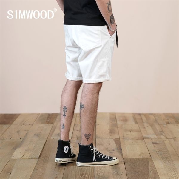 Sommer Oversize Weiß Denim Shorts Männer Multi-Taschen Casual 100% Baumwolle Jeans Plus Größe Kleidung 210716