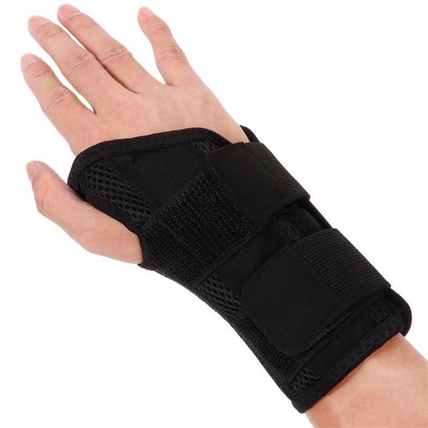 

carpal tunnel wrist brace adjustable arm compression hand support splint, Black;red