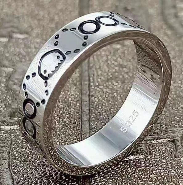 

2021 jewelry men/women fashion luxury ring gold couple s925 high polished gift box a8, Silver