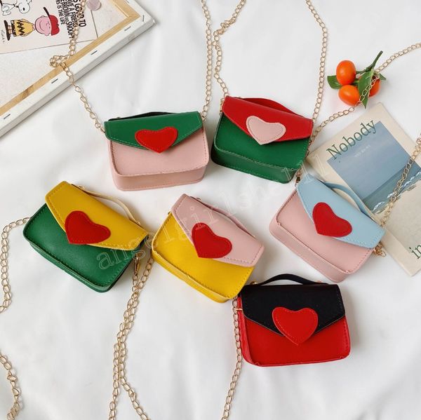 

kids mini coin pouch cute little girls purses and handbags kawaii baby heart crossbody bag wholesale purses, White