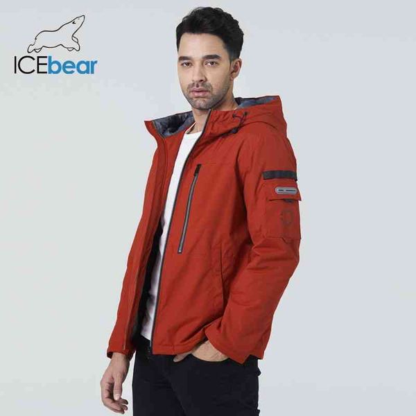 

icebear 2021 men's short et autumn stylish coat with a hood high-quality men's brand apparel mwc21601i, Black