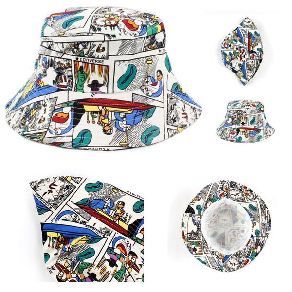 

summerbucket hat doraemon fisherman basin wide-brimmed sun japanese trendy men and women panama wide brim hats, Blue;gray