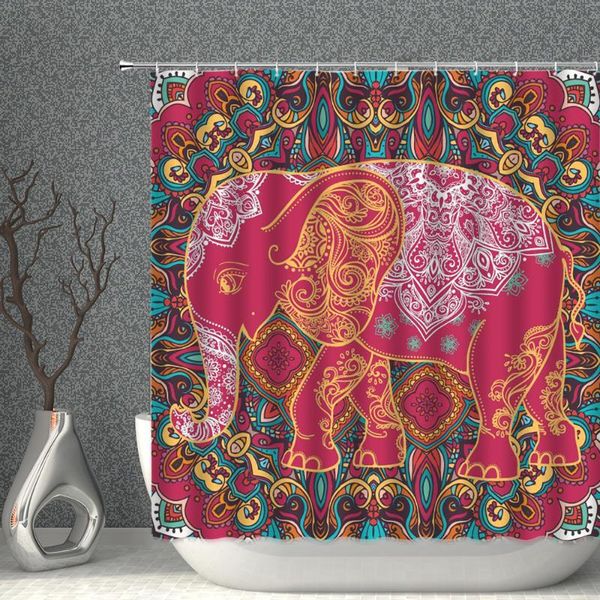 

elephant shower curtain creative personality 3d printing waterproof machine washable with hook home decor curtains