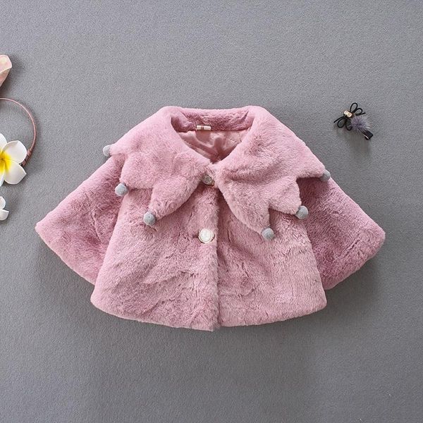 

jackets baby girl clothes ears plush princess girls coat autumn winter warm hooded infants jacket children christmas outwear, Blue;gray