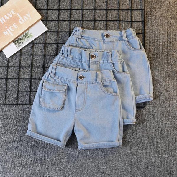 

jeans for girls pockets toddler short casual style summer clothes, Blue