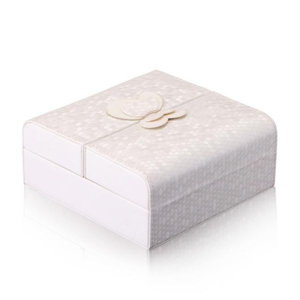 

storage baskets pink white blue leather jewelry organizer holder container casket box women rings earrings makeup case