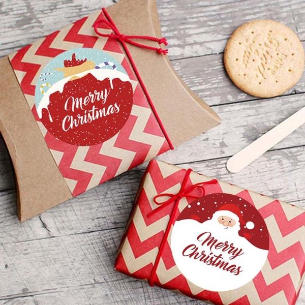 

gift wrap 500pcs round merry christmas thank you stickers package seal labels decor c63b