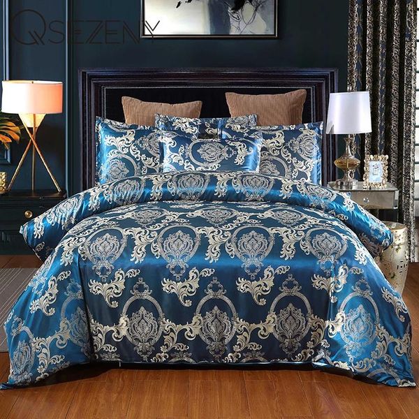 

bedding sets jacquard weave duvet cover bed euro set 240x220 quilts for double home textile luxury pillowcases bedroom comforter