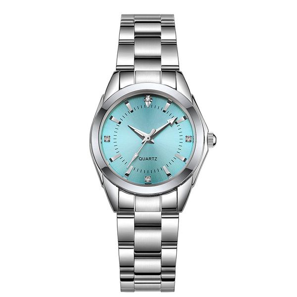 

women watch simple dial bracelet 28mm ladies watches stainless steel strap boutique wristband fashion business style gift for girlfriend mon, Slivery;brown