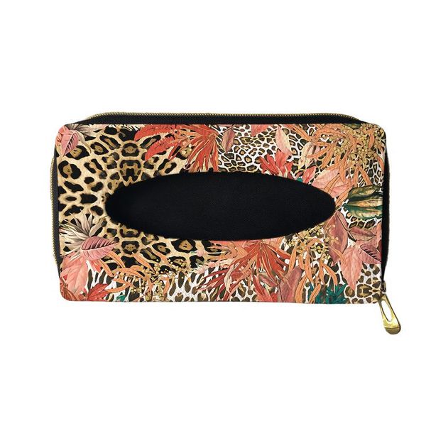

tissue boxes & napkins leopard pattern car box towel sets sun visor pu leather holder auto interior storage decor accessories