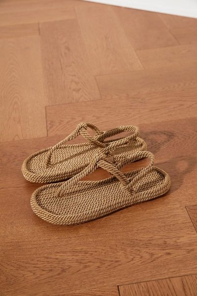 

sandals beige straw rope drawstring women 's takss21sd0001, Black