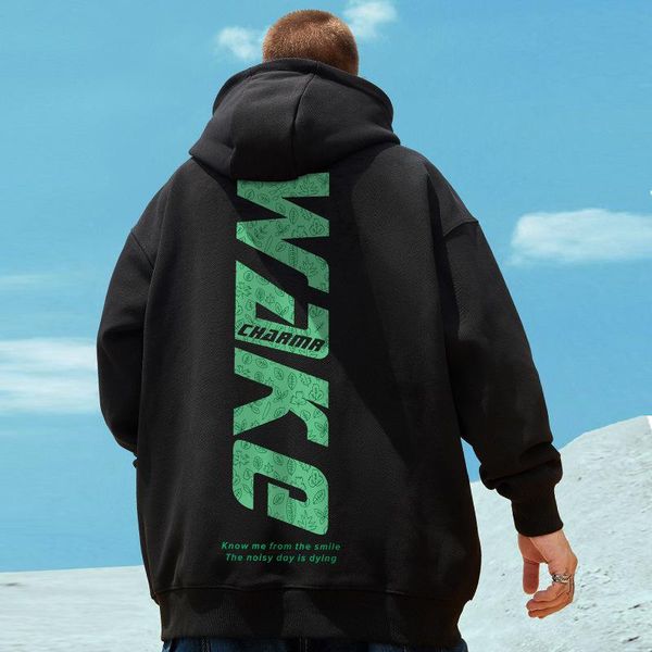 

men's hoodies & sweatshirts 2021 autumn mens casual hipster harajuku fashion sweatshirt hip hop clothes fleece cotton male pullover plu, Black