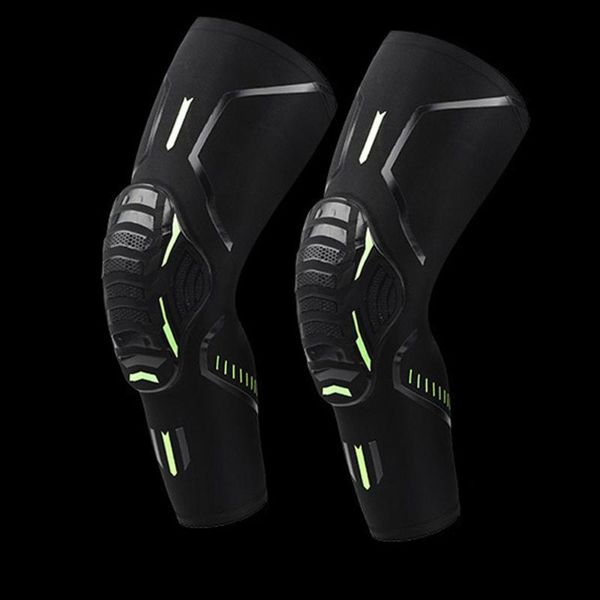 

pair knee pads bike cycling protection basketball sports pad leg covers anti-collision protector elbow &, Black;gray