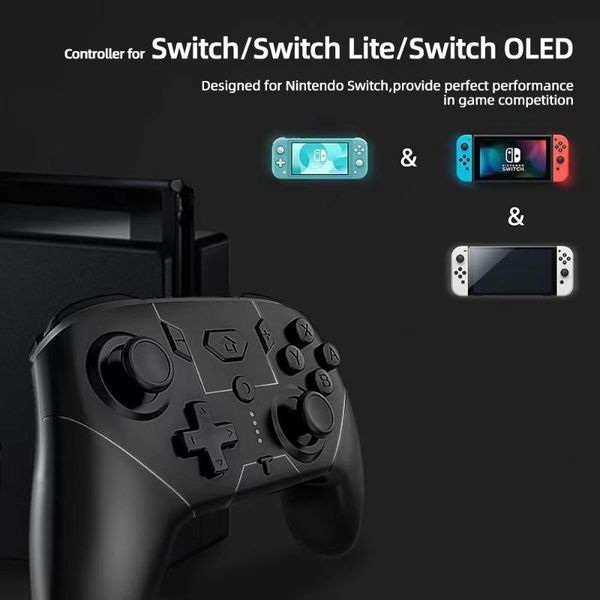 

game controllers & joysticks switch gamepad pro wireless bluetooth six-axis somatosensory vibration handle with screens and turbo function