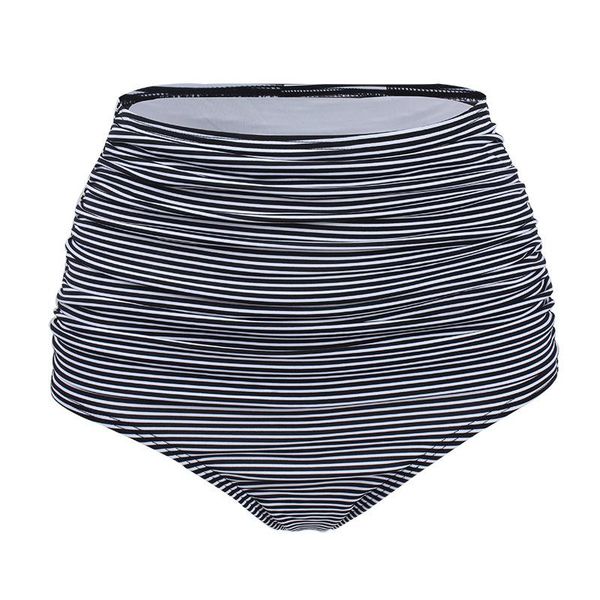 

two-piece suits 2021 european and american pinstripe swimming trunks women's high waist triangle large size suit