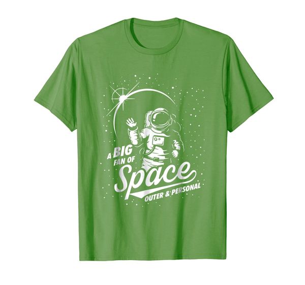 

a big fan of space, outer and personal, science t-shirt, White;black