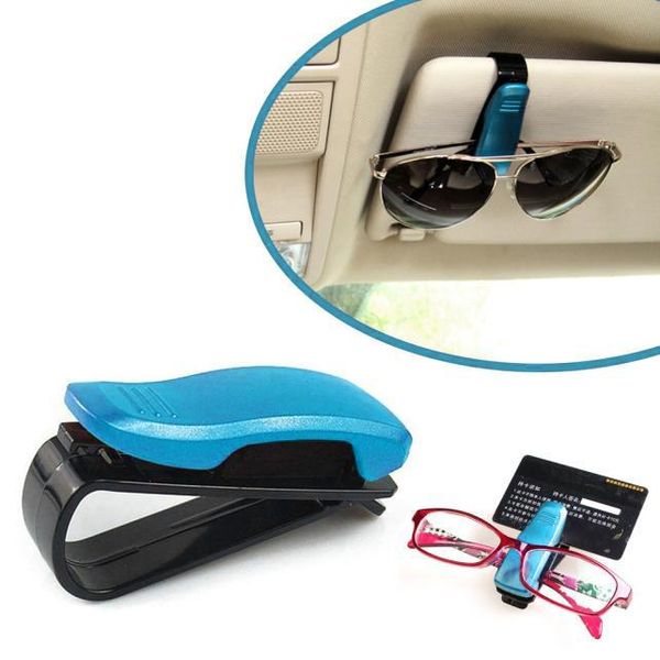 

fashion sunglasses frames car auto sun visor glasses clip card ticket holder pen case box, Black