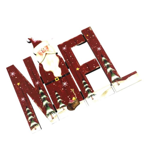

greeting cards 1pc xmas deskwooden decor english letter house ornament