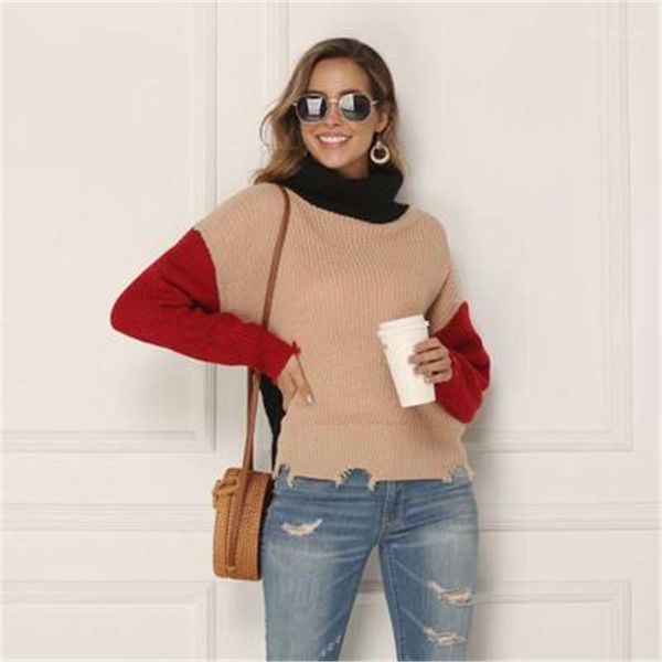 

women's sweaters female long sleeve slim turtle neck clothing women casual loose autumn fashion trend plus size bottoming sweater desi, White;black