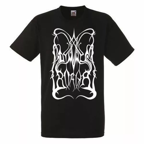 

dimmu borgir logo black mens t-shirt men rock band tee shirt, White;black