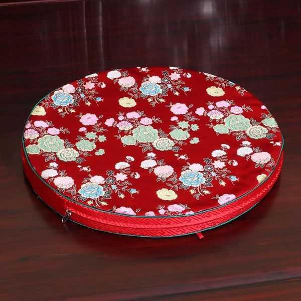 

cushion/decorative pillow custom luxury floral thick seat cushion round sofa mat high end chinese mulberry silk chair cushions home decor pa