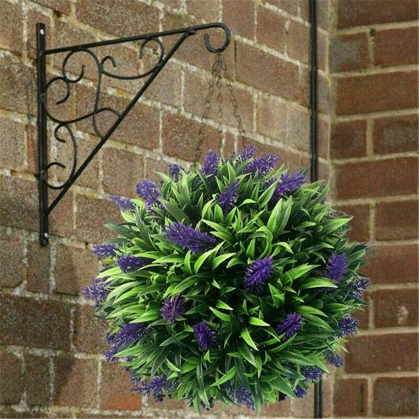 

decorative flowers & wreaths 20/25/30cm artificial purple lavender hanging ary ball handicraft wall decor plastic flower plant