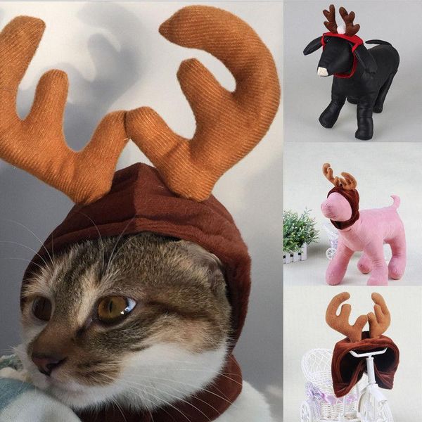 

dog apparel christmas antlers pet cat fashion hats doggy funny hat puppy caps xmas gifts