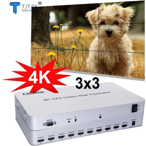 

lens 4k 3x3 intelligent voice video wall controller with ai audio 2x2 1x3 1x4 2x3 2x4 5x1 4x1 multi screen splicing tv processor