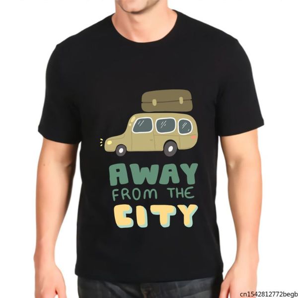 

men's t-shirts great outdoors away from the city t shirt, White;black