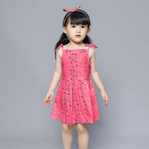 

girl's dresses toddler infant kids girls clothes sleeveless floral slip dress beach princess lovely baby girl vestidos de verano#40, Red;yellow