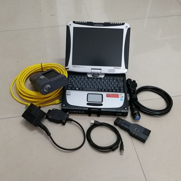 Автоматическая диагностическая инструмент для BMW ICOM A2 B C с новейшим S0FT-WARE V05.2024, установленным на ToughNook CF19 I5 CPU 4G 1TB HDD 3IN1 Полный набор сканер кода