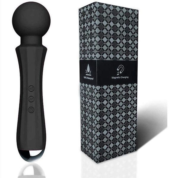 

yoga outfit strong power wand massager, gephonsi 20 speed vibrations 7 frequency patterns rechargeable massager for muscle tension, back